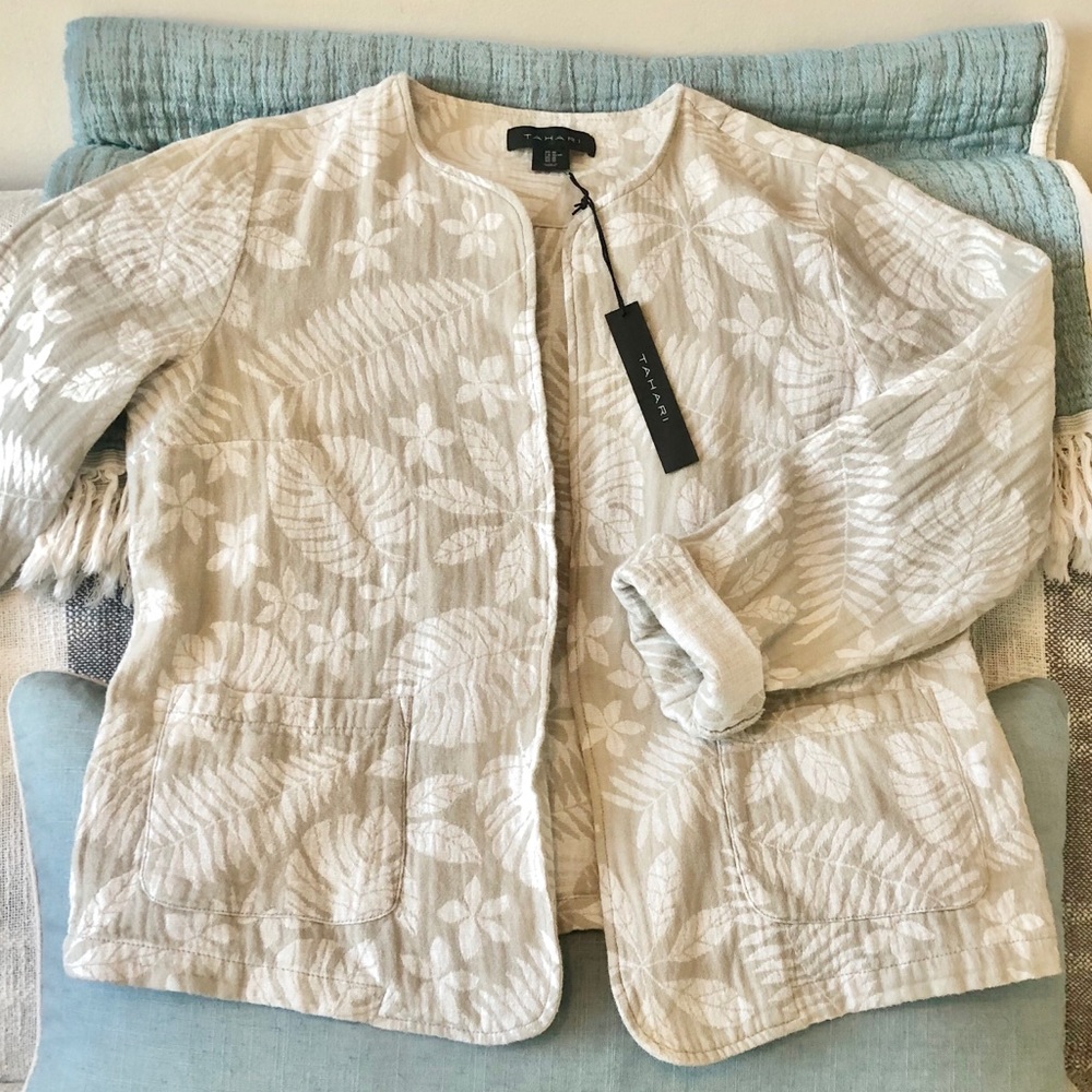 New TAHARI Cotton/Linen Summer Jacket M